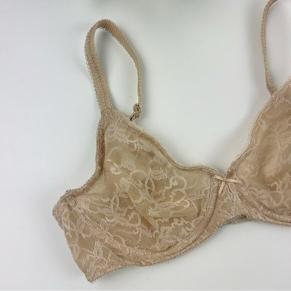 Wacoal Beyond Basic Unlined Full Coverage Bra 855136 Beige Size 36C - Picture 2 of 4